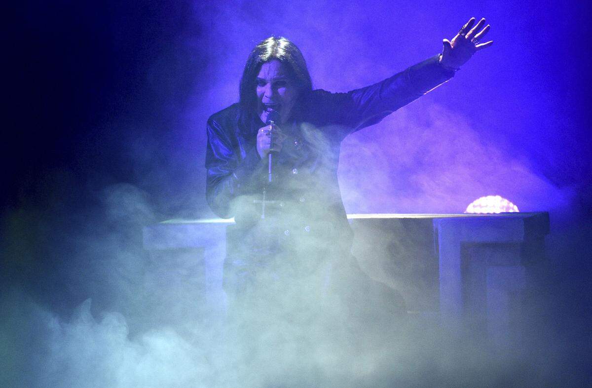 Ozzy Osbourne performs at the American Music Awards in November 2019 in Los Angeles.