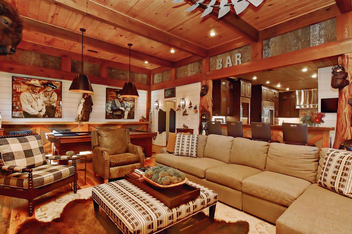 Features of the property include the main lodge and caretaker’s quarters, two guest cottages and a garden prep house with commercial freezer, cooler and ice maker.