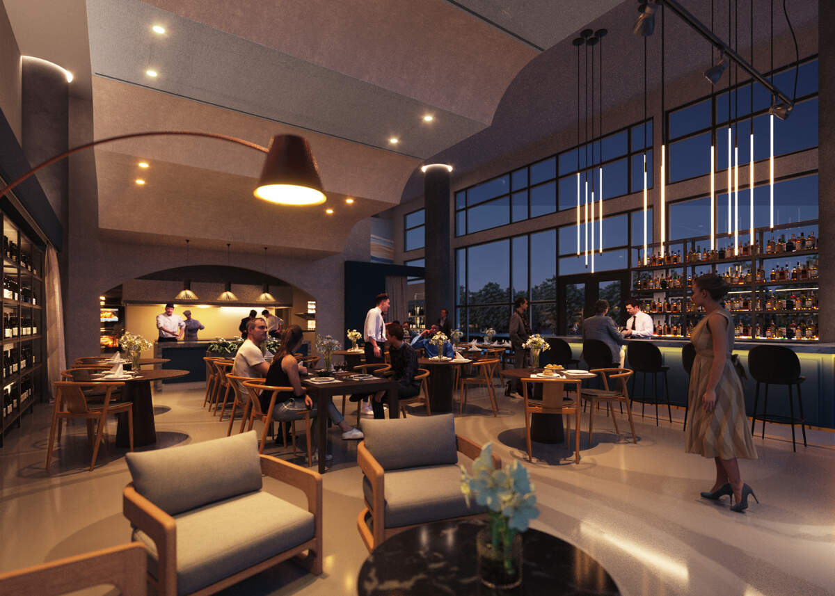 A rendering of L’Ostrica’s lounge.