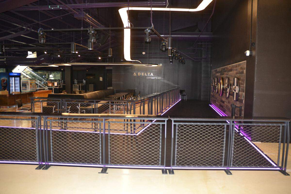 Members of the Delta Sky360 Club can stand next to Vikings players as they go to and from the locker room.