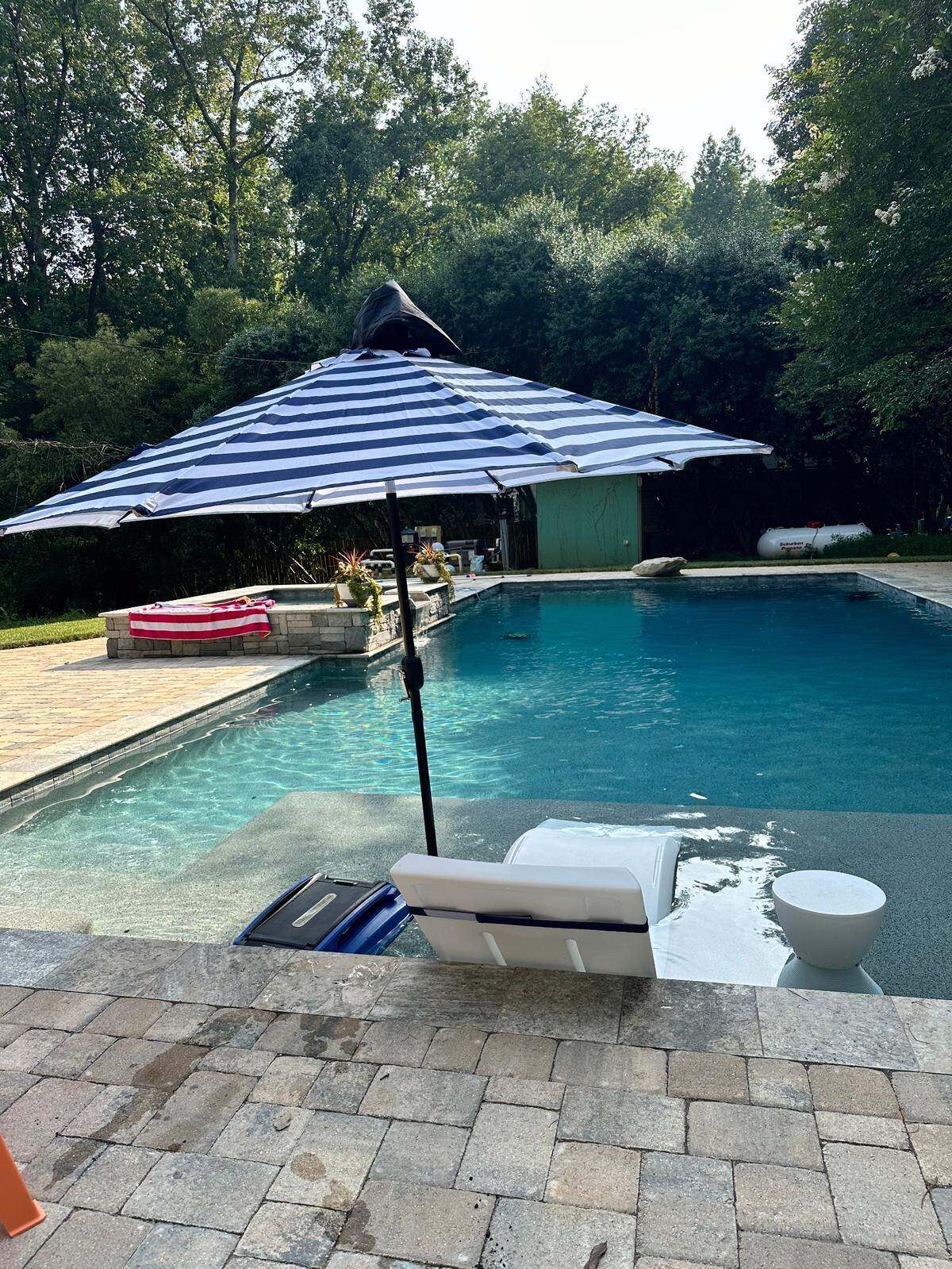 My friend’s pool is my happy place in the summers. 