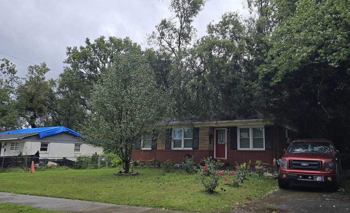 One person was killed when a tree fell on this home early Friday morning Sept. 27, 2024 as Hurricane Helene moved across N.C