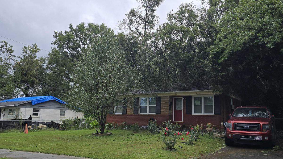 One person was killed when a tree fell on this home in Charlotte early Friday morning Sept. 27, 2024, as Helene moved across North Carolina.
