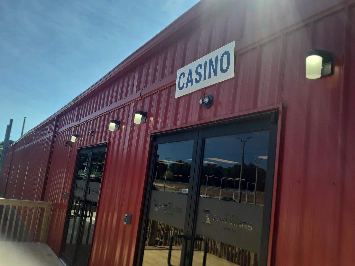 The Catawba Nation’s 500-slot gambling facility, a prefabricated modular structure, opened in early July 2021 off Interstate 85 in Kings Mountain. More gaming machines are coming to the site.