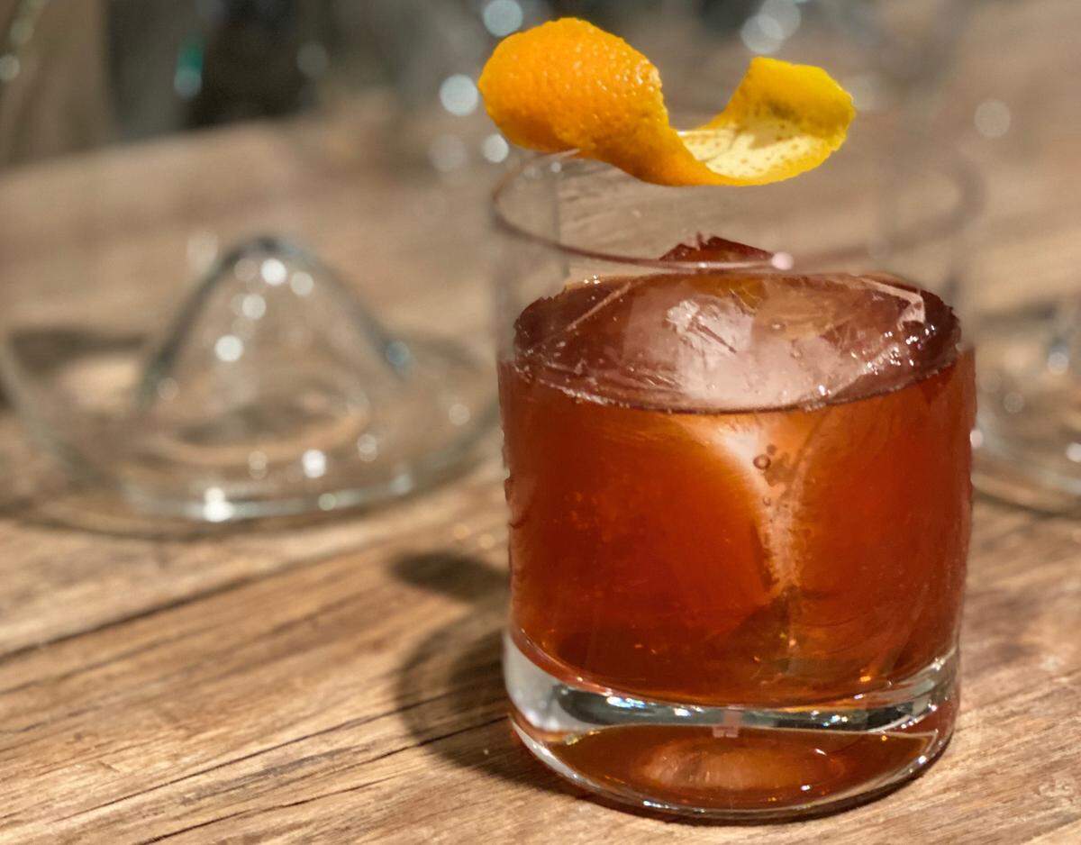 The new Traffic Jam cocktail at Peppervine includes Elijah Craig bourbon, Antica Formula Campari, beer jam and chocolate bitters.