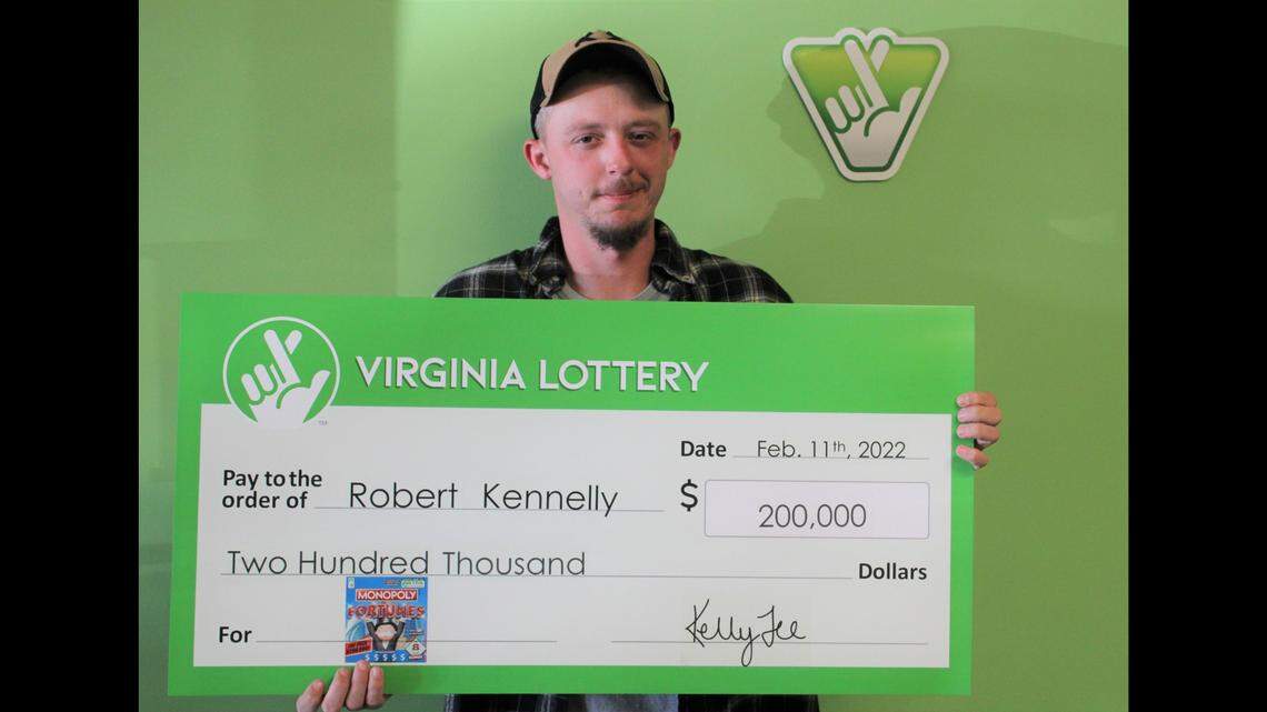 Robert Kennelly of Front Royal, Virginia, thought he won $20,000 in the state lottery, but closer inspection revealed he won 10 times that amount, officials say