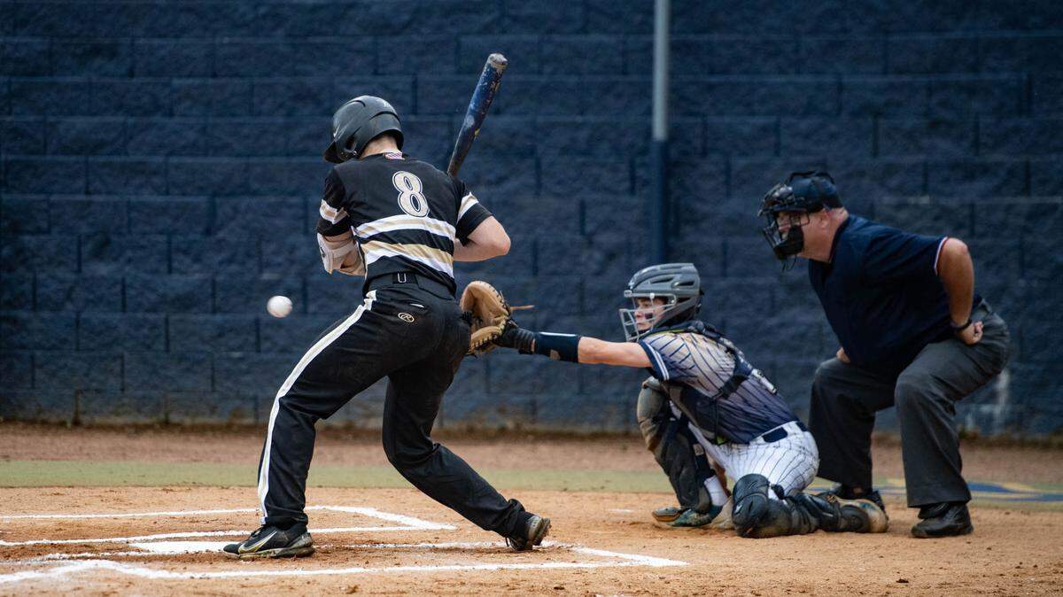 Providence’s Luke Wolff (8) bats during their game against Roberson on May 27, 2022. Providence defeated Roberson 3-0.