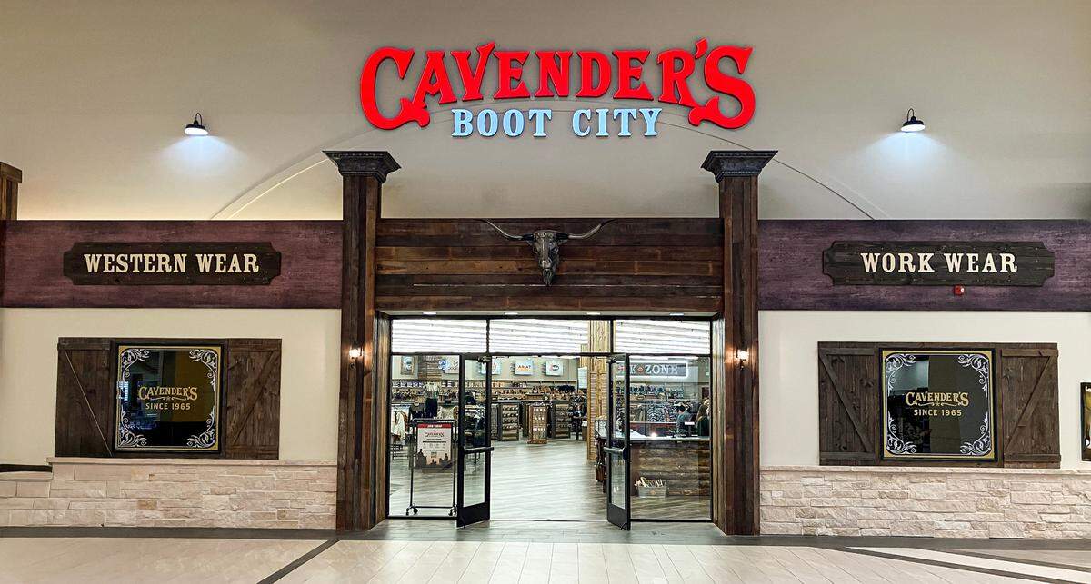 Cavender’s Boot City, based in Tyler, Texas, debuted its first North Carolina store at Concord Mills.