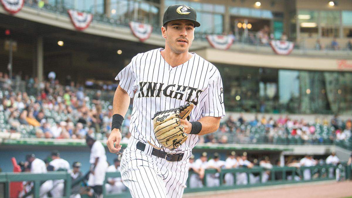 Adam Haseley is back in the lineup for the Charlotte Knights after a brief call-up to the White Sox.
