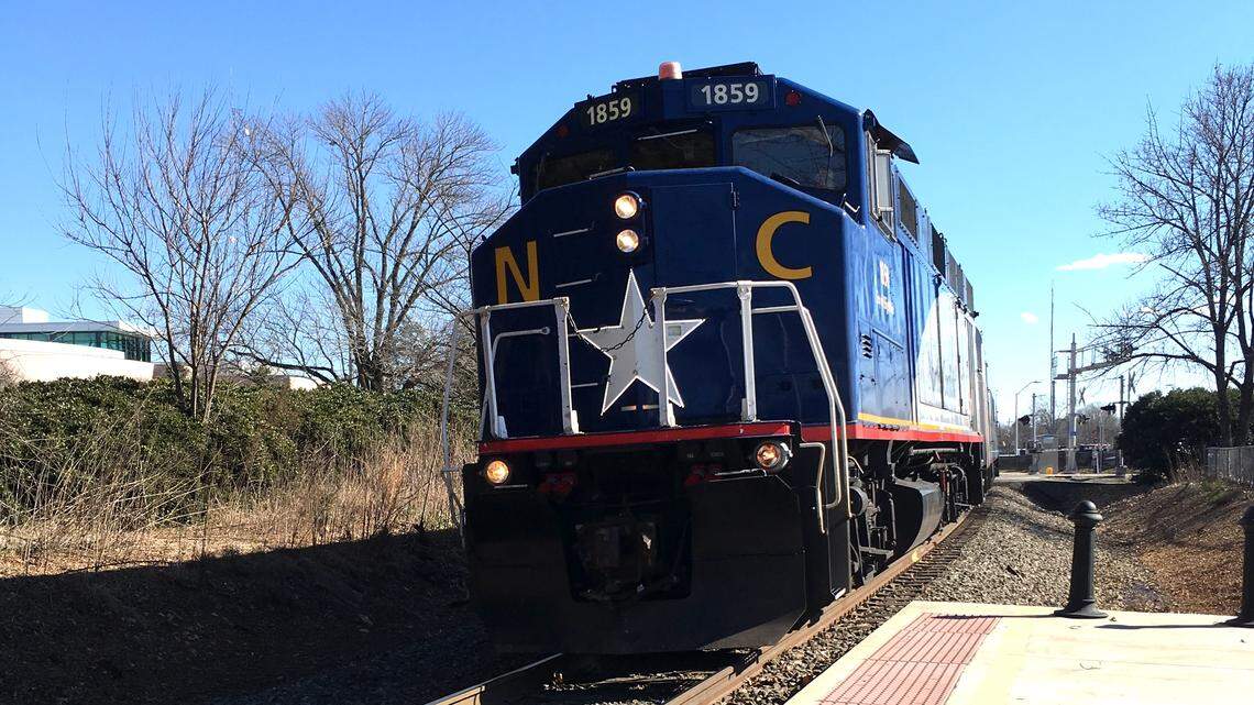 A Piedmont passenger train hit and killed a person who was on the tracks near the State Fairgrounds late Tuesday night.