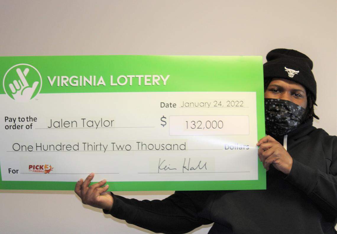 Jalen Taylor of Charlottesville won $132,000, when each of his 264 lottery tickets proved to be worth $500, Virginia Lottery officials.