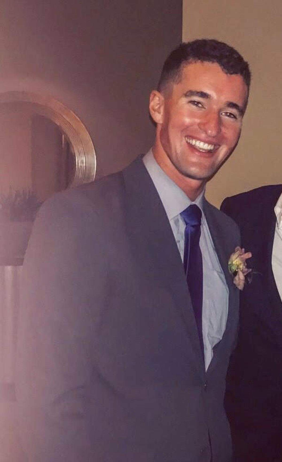 Conor at a friend’s wedding in August 2018.