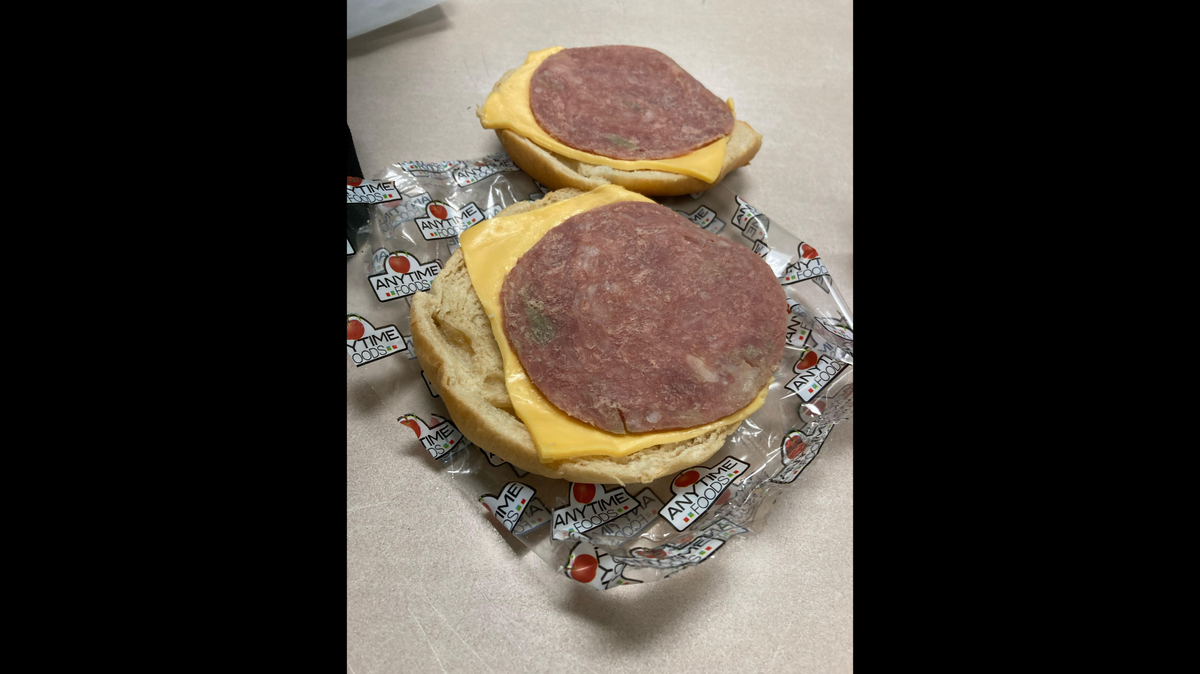 A croissant sandwich served Sept. 21, 2022 at James Martin Middle School.