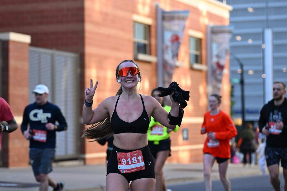 Participants take part in the 20th annual Novant Health Charlotte Marathon on Saturday, Nov. 16, 2024, in Charlotte
