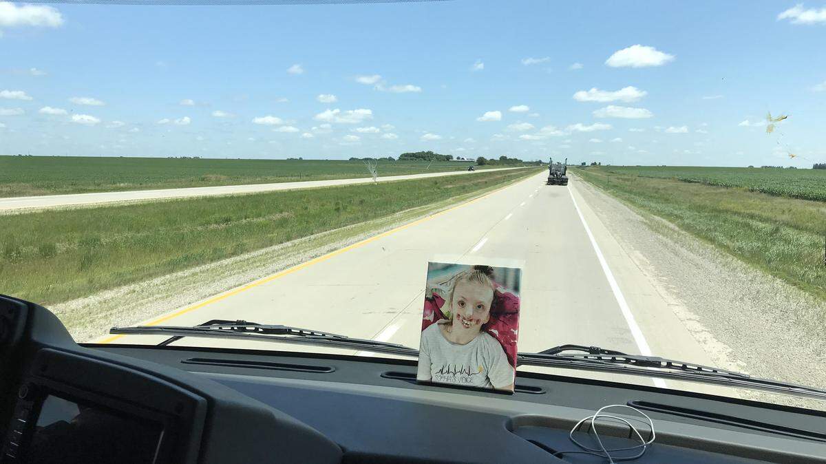 Sophia Weaver’s family will keep her photo at the front of their RV as they travel across the country this summer on a trip that was designed to be one of Sophia’s last adventures.
