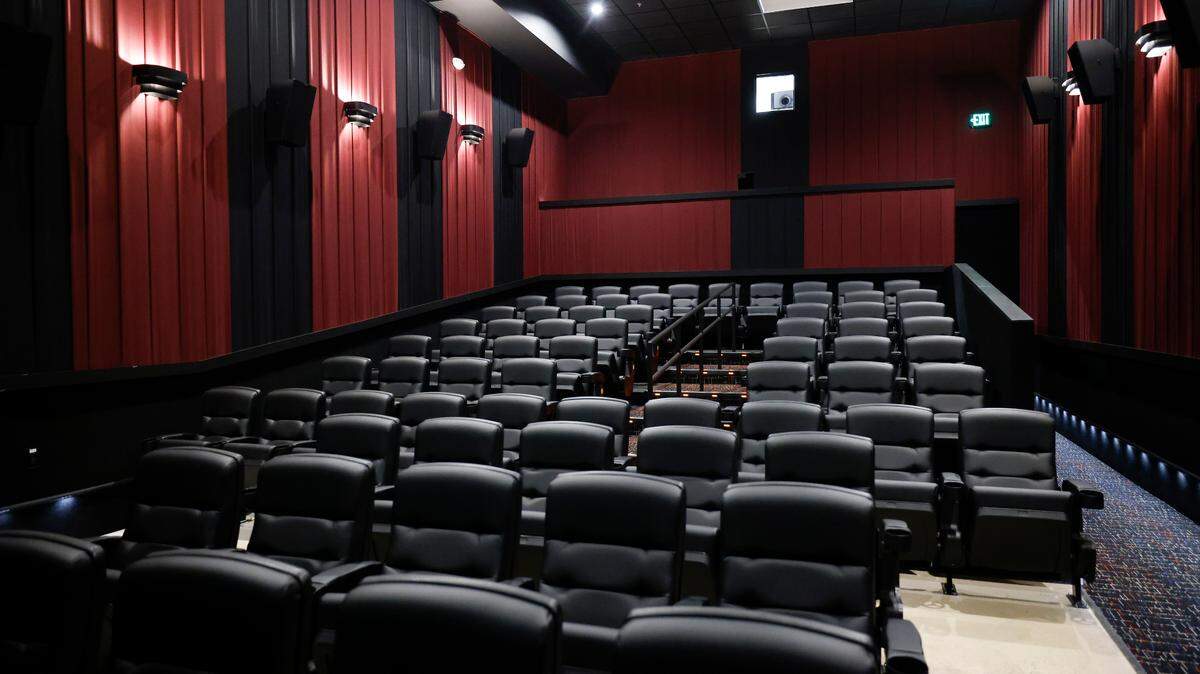 One of the three theaters which seats 77 people at the Independent Picture House in Charlotte, N.C., Monday, June 13, 2022.