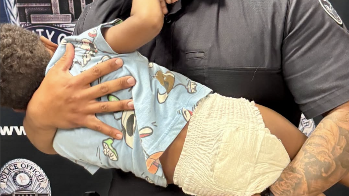 Toddler almost hit after found walking through traffic, Gastonia police said