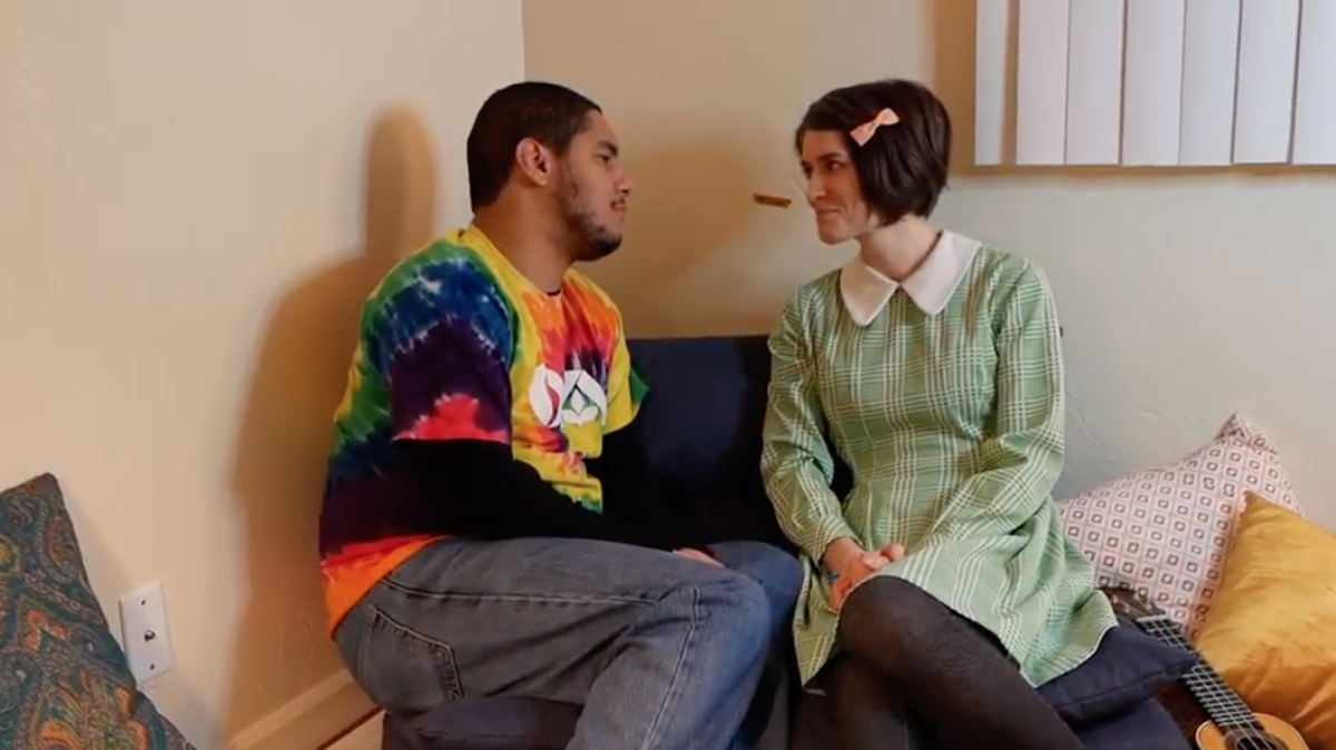 Aaron Smith, 32, of Greensboro, met Abi after creating a dating app for women that featured only photos of himself. He visited her in Eugene, Oregon, for the first time in January.