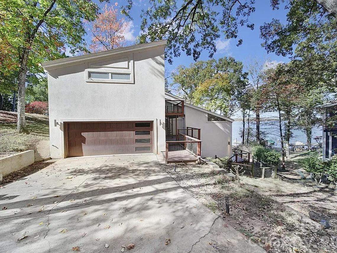The front of a Tega Cay, S.C., home previously owned by the late North Carolina civil rights icon Julius Chambers. The home is for sale.