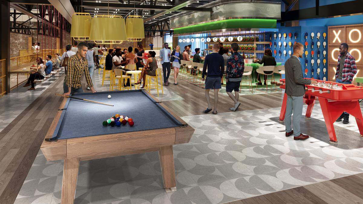 Besides pickleball, Tipsy Pickle will feature games including golf simulators, ping pong, pool tables, shuffleboard, cornhole and darts.