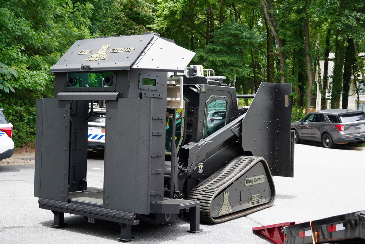 A CMPD mobile tactical shield vehicle made to transport officers into hazardous conditions.