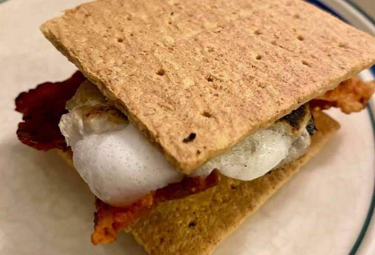 Allison Andrews upped her s’mores game by adding bacon — and then posted about it in Fatten the Curve. “A friend of mine in Texas told me about it and since bacon makes everything better, I thought why not?” she told CharlotteFive.