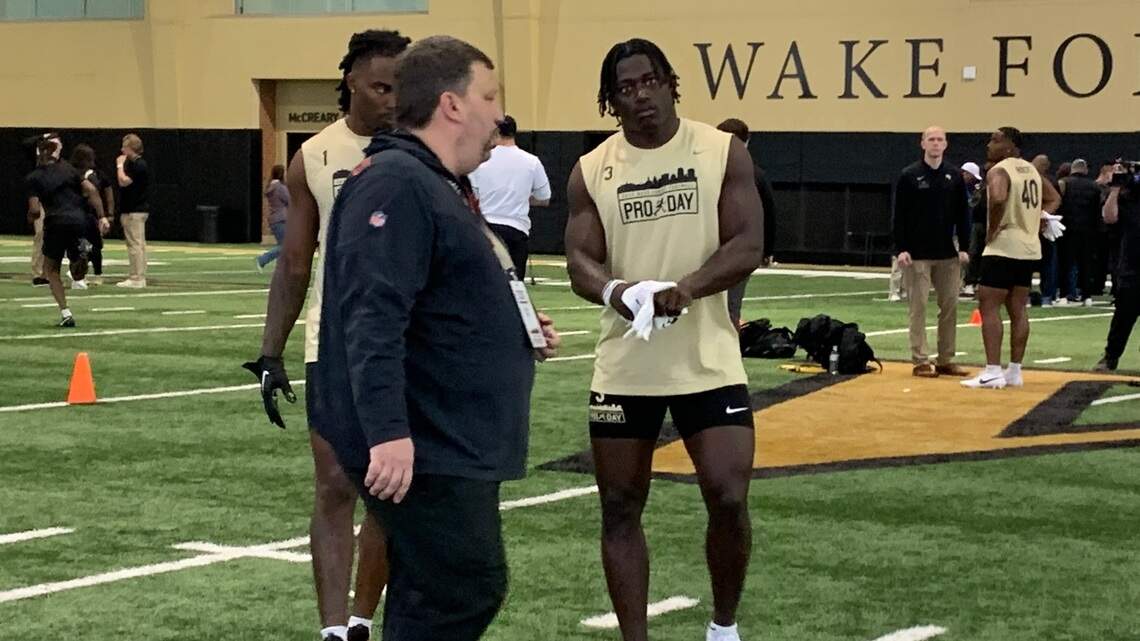 Wake Forest pro day 2024 recap: Weddington High alum Malik Mustapha shines in drills