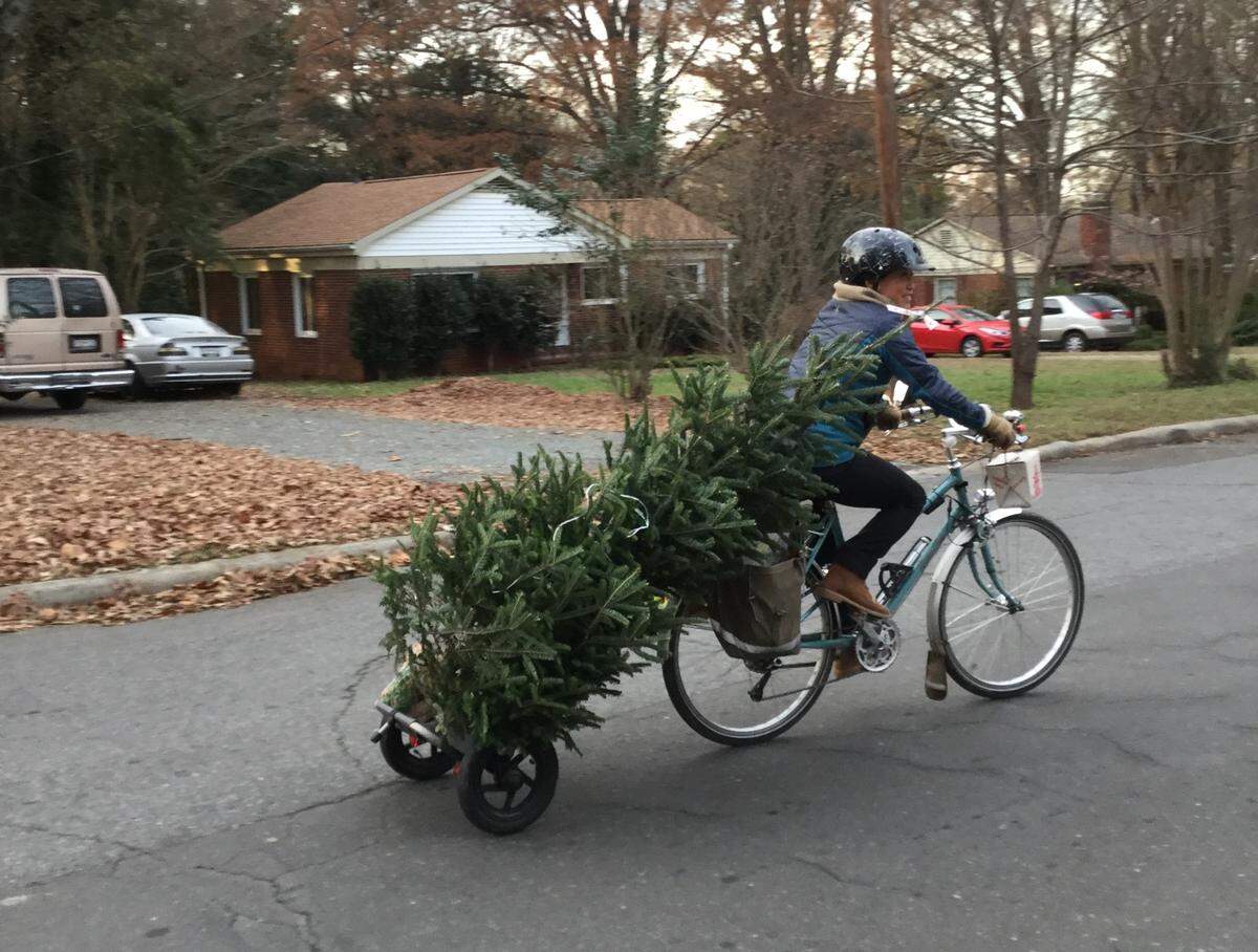 Pam Murray has been seen around town carting everything from groceries to Christmas trees.