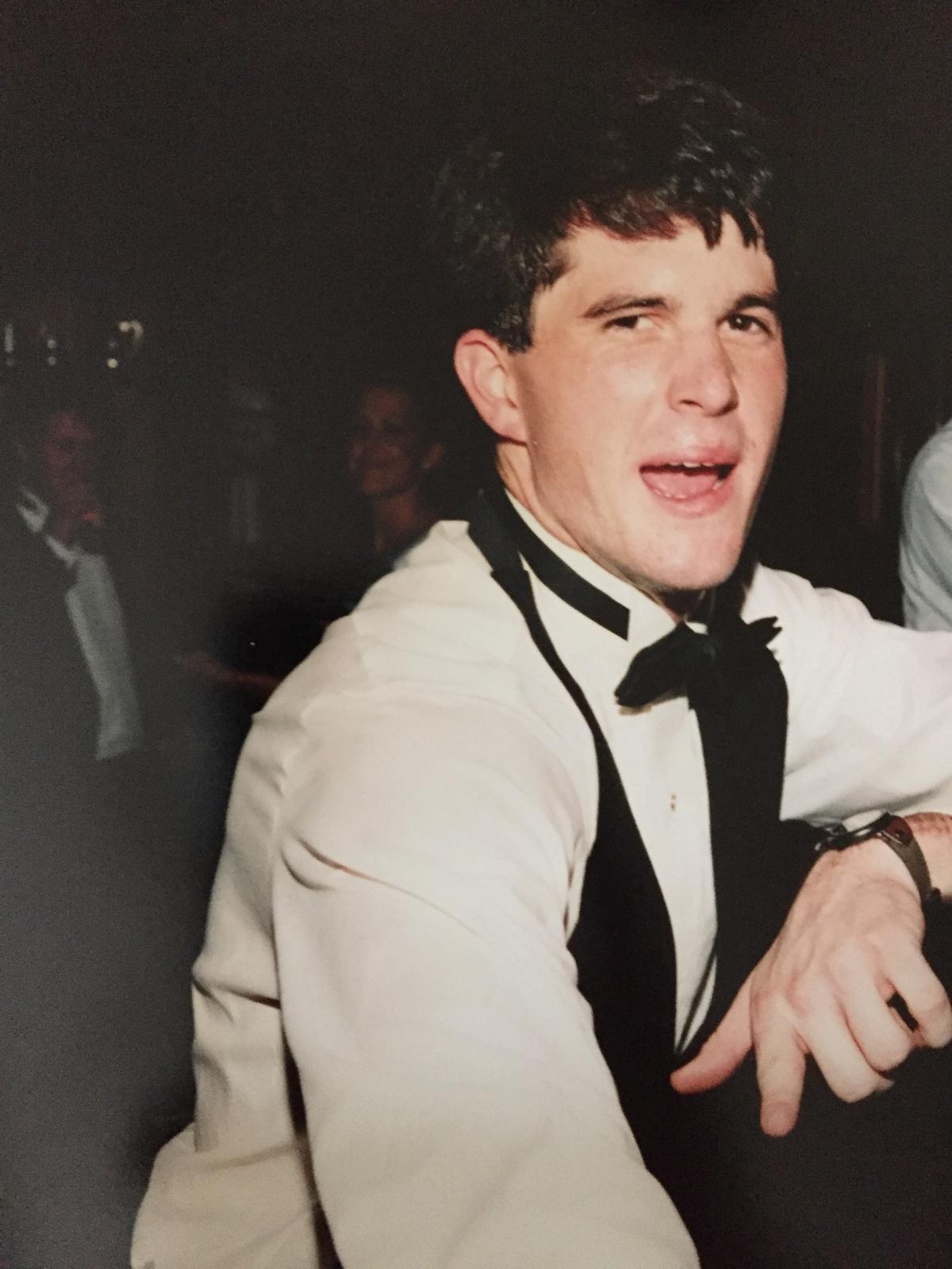 Robbie Shaw at his brother’s wedding in Cincinnati in 1998. “I didn’t feel good and I was riddled with anxiety,” Shaw says of that period in his life, “and alcohol made it go away.”
