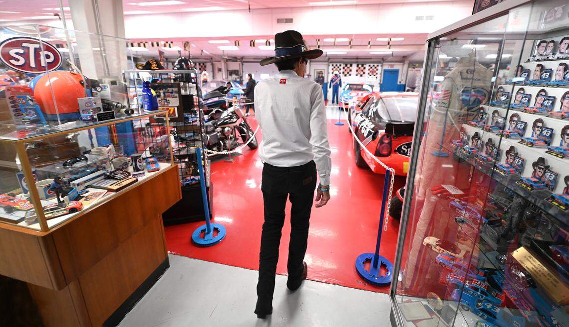 Former NASCAR driver and Hall of Fame member Richard Petty walks through a portion of The Richard Petty Museum in Level Cross, NC on Monday, January 29, 2024. Petty nicknamed “The King,” was the first driver to win the championship 7 times while recording 200 racing wins.