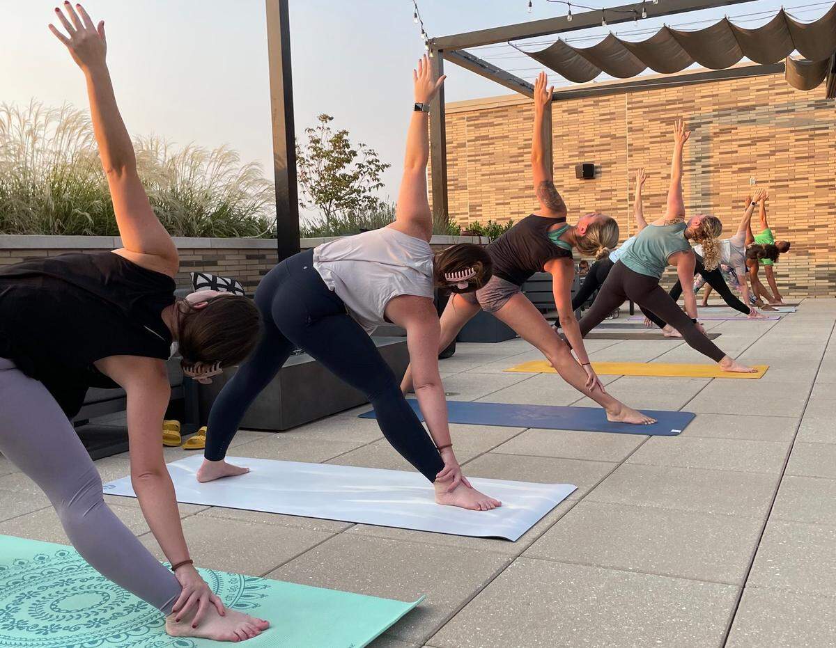 Join a group for rooftop yoga at Cordial at the AC Hotel.