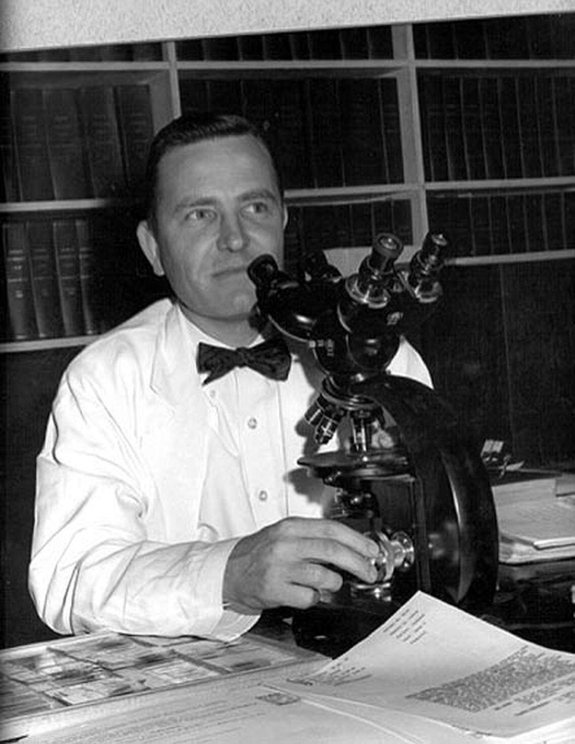 Dr. Bill Shelley, then chief pathologist at Charlotte Memorial Hospital.