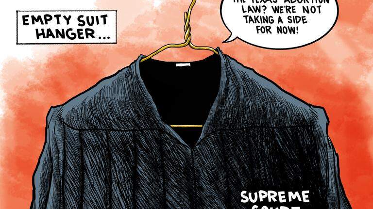 Kevin Siers cartoon: Empty Suit Hanger