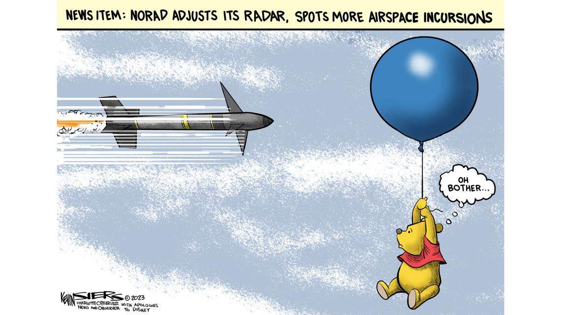 Kevin Siers cartoon: More airspace incursions as balloons balloon