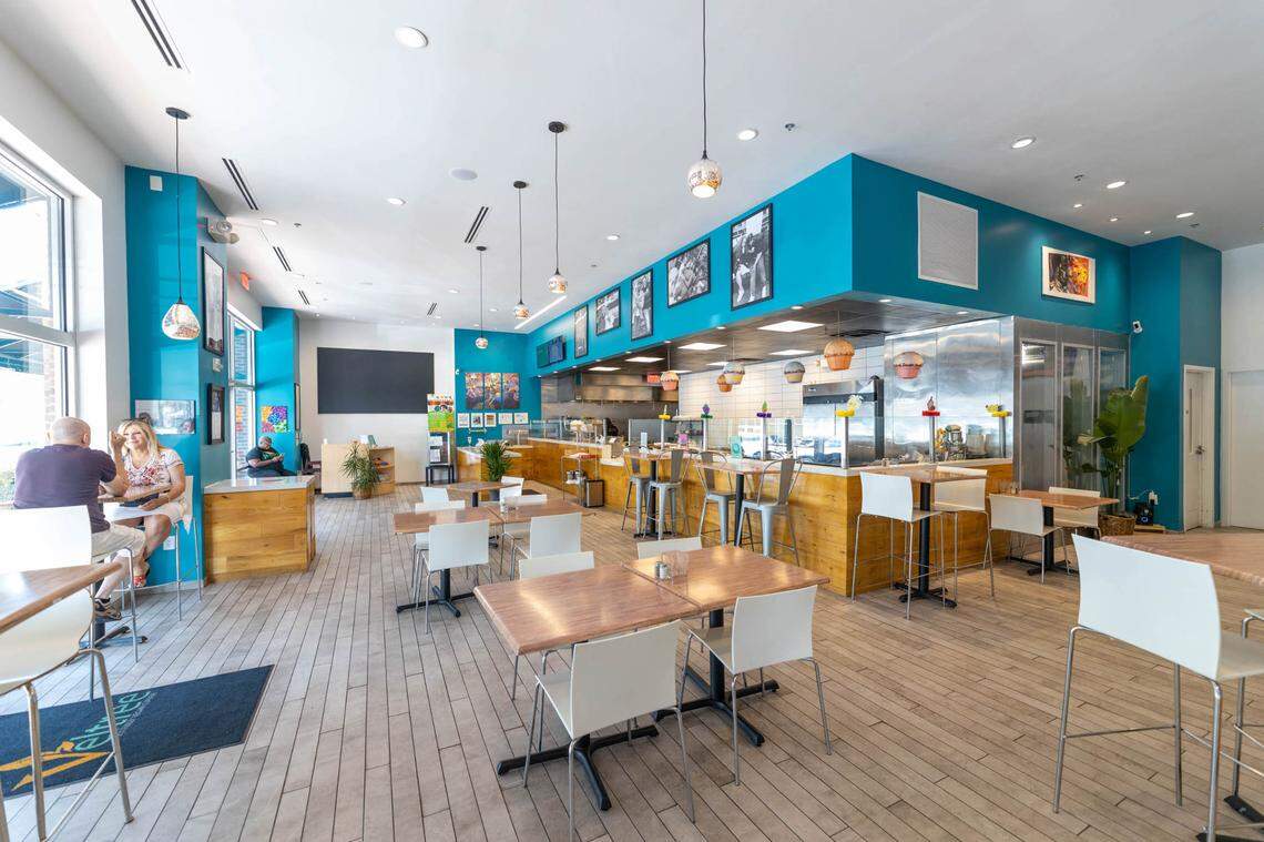 Natural light floods the space inside VelTree in Ballantyne.