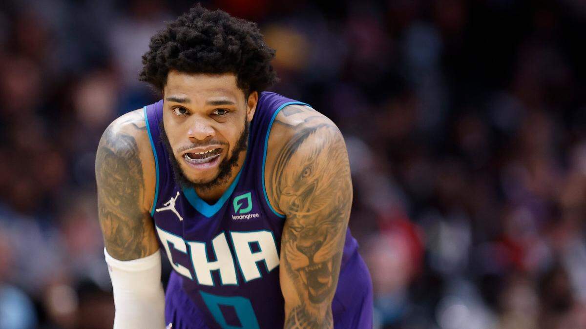 Charlotte Hornets forward Miles Bridges (0) is going to command a higher salary this offseason as a restricted free agent.