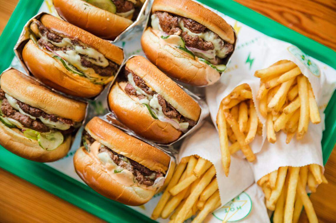 Harriet’s Hamburgers at Optimist Hall is under construction with a target opening date of Labor Day.