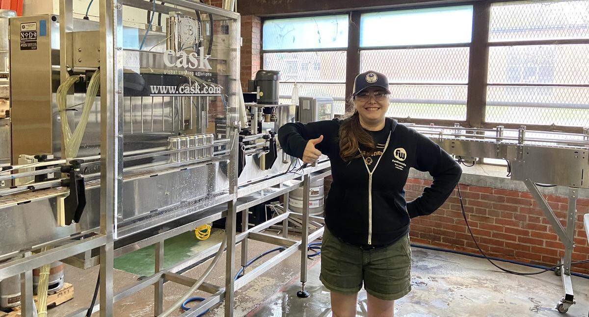 NoDa Brewing Co. helped out Pilot Brewing Co. co-founder and head brewer Rachael Hudson by loaning the use of its canning equipment.