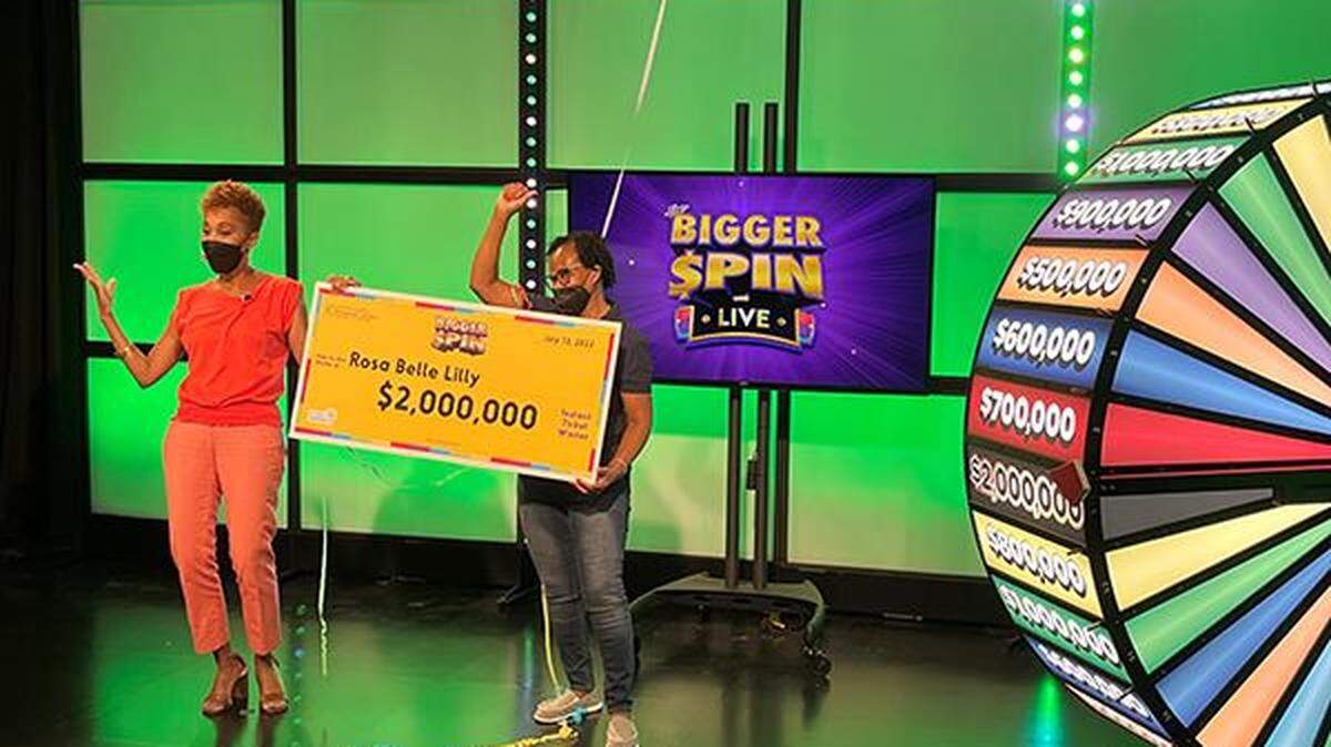 The Montgomery County woman scored big after spinning a prize wheel, officials said.