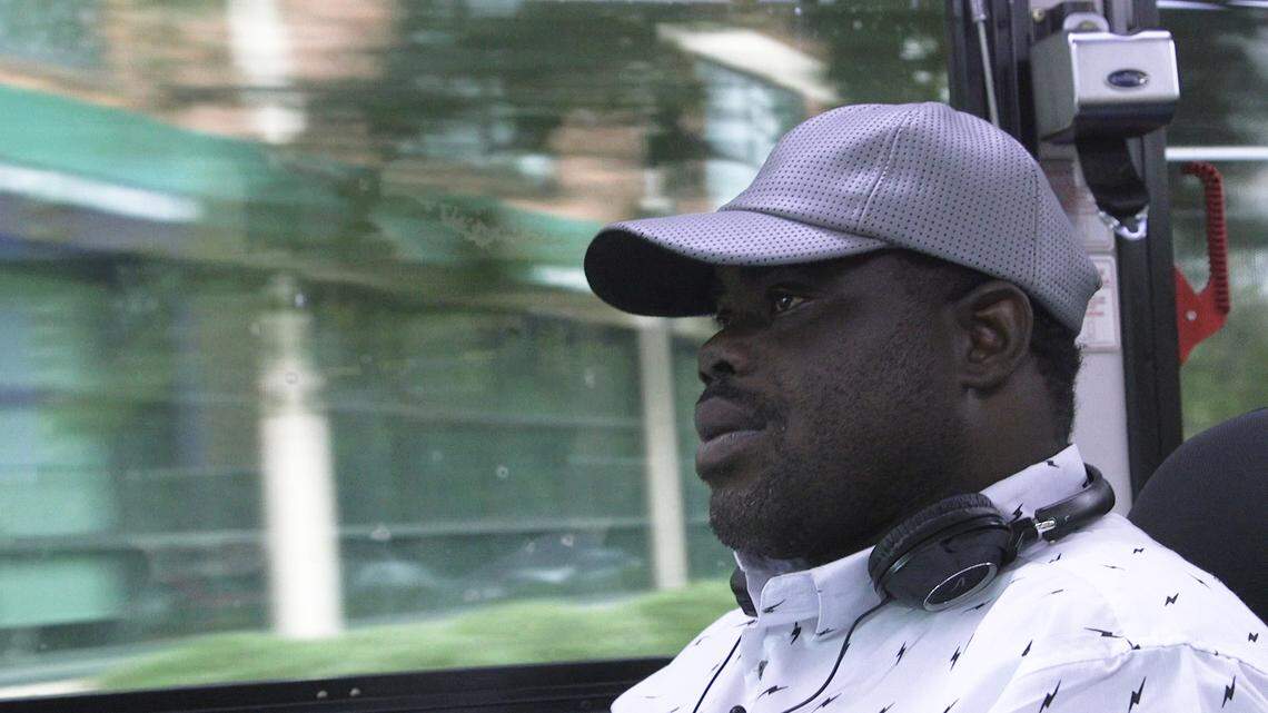 Jarvis Richberg, who uses a wheelchair and commutes via CATS bus.