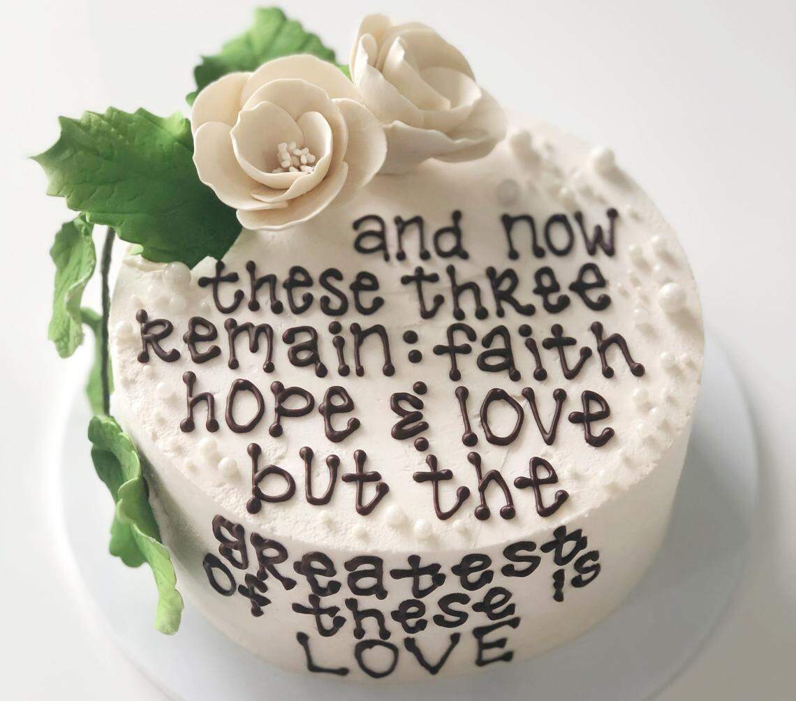 Joselyn Lukacik, owner of Sweet Spot Studio and long-time friend to Ehman, prepared a wedding cake right away after receiving the call. 