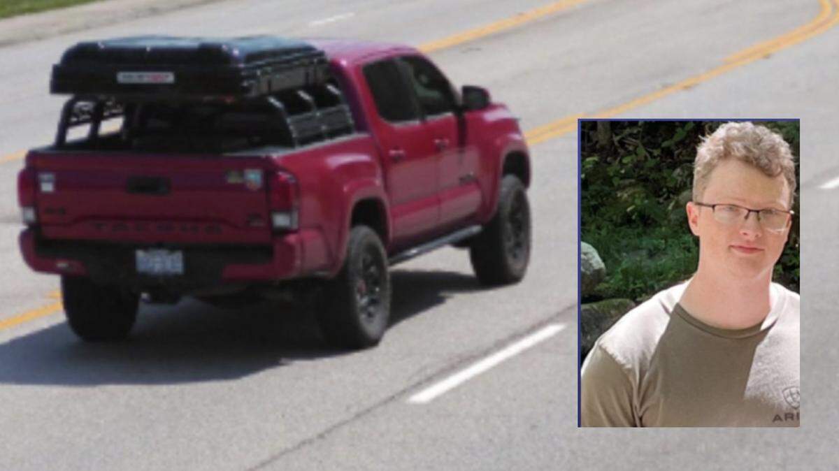 Alexander Louis Miller, 23, was last seen near UNCC Monday. Police Thursday asked for help finding the hiker and camper who drives a 2022 red Toyota Tacoma that has a rooftop tent and a North Carolina tag #HBS-8709.