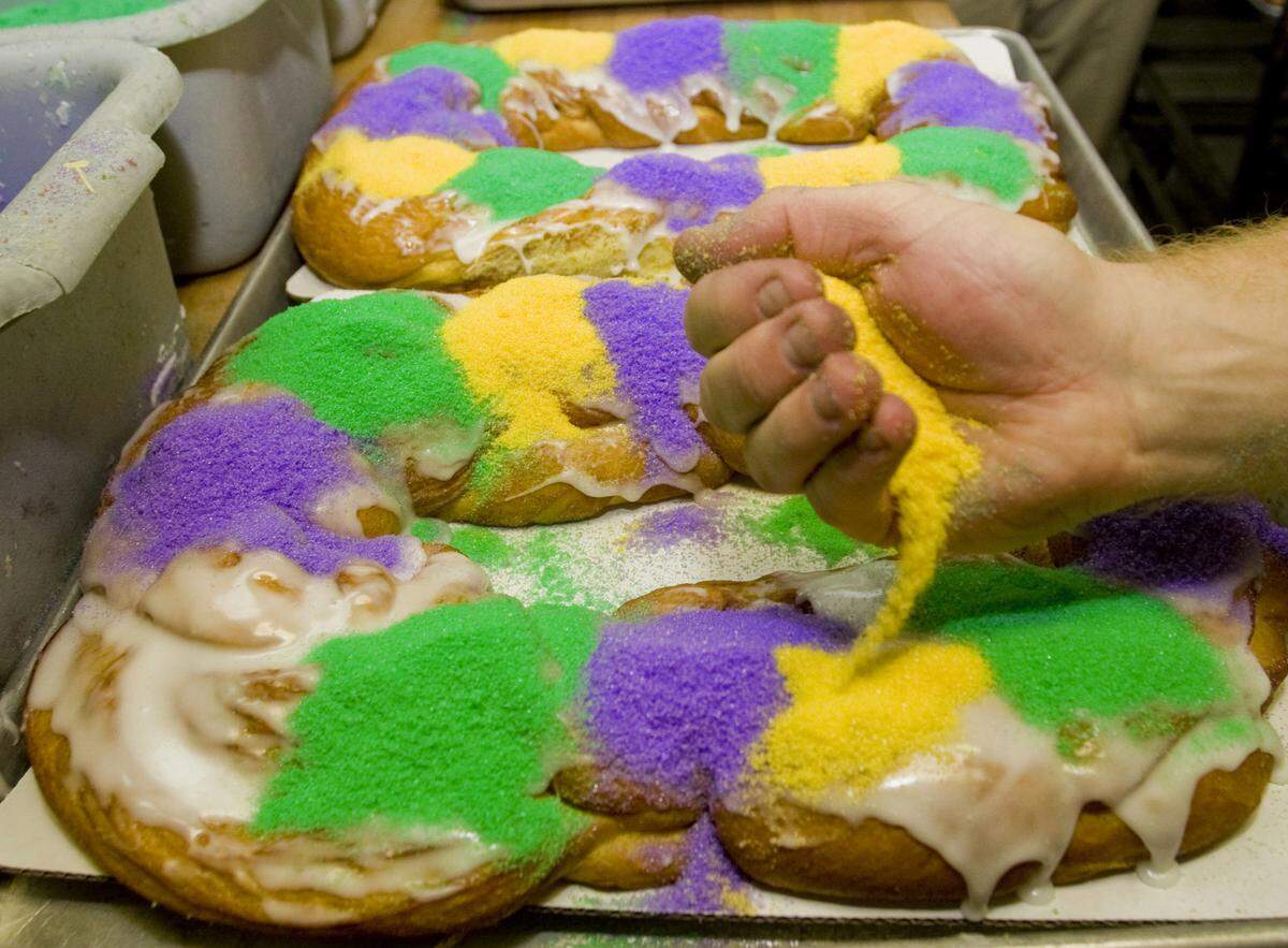 Celebrate Mardi Gras on Tuesday with a King Cake.