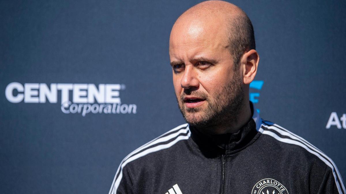 Charlotte FC’s head coach Miguel Angel Ramirez speaks to media after an open training session at Bank of America Stadium on Thursday, February 10, 2022 in Charlotte, NC.