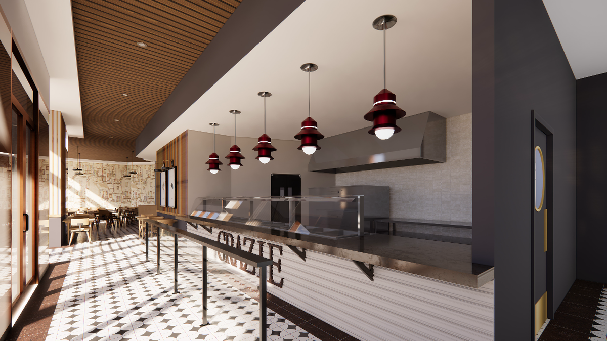Portofino’s will open on the ground level of the recently renovated One Independence Center in spring 2024.