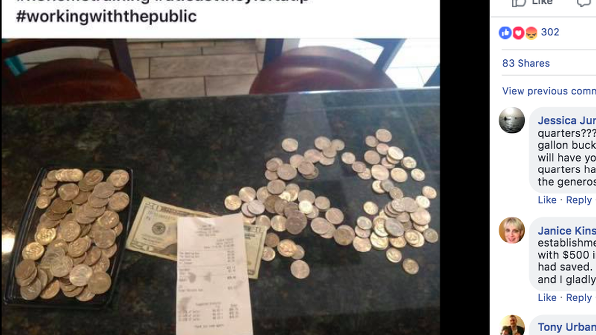Virginia teen Cohen Naulty started a fundraiser to pay for others’ meals after he was shamed by restaurant Beer 88 for paying part of his restaurant bill in quarters. The restaurant deleted its Facebook page amid backlash.