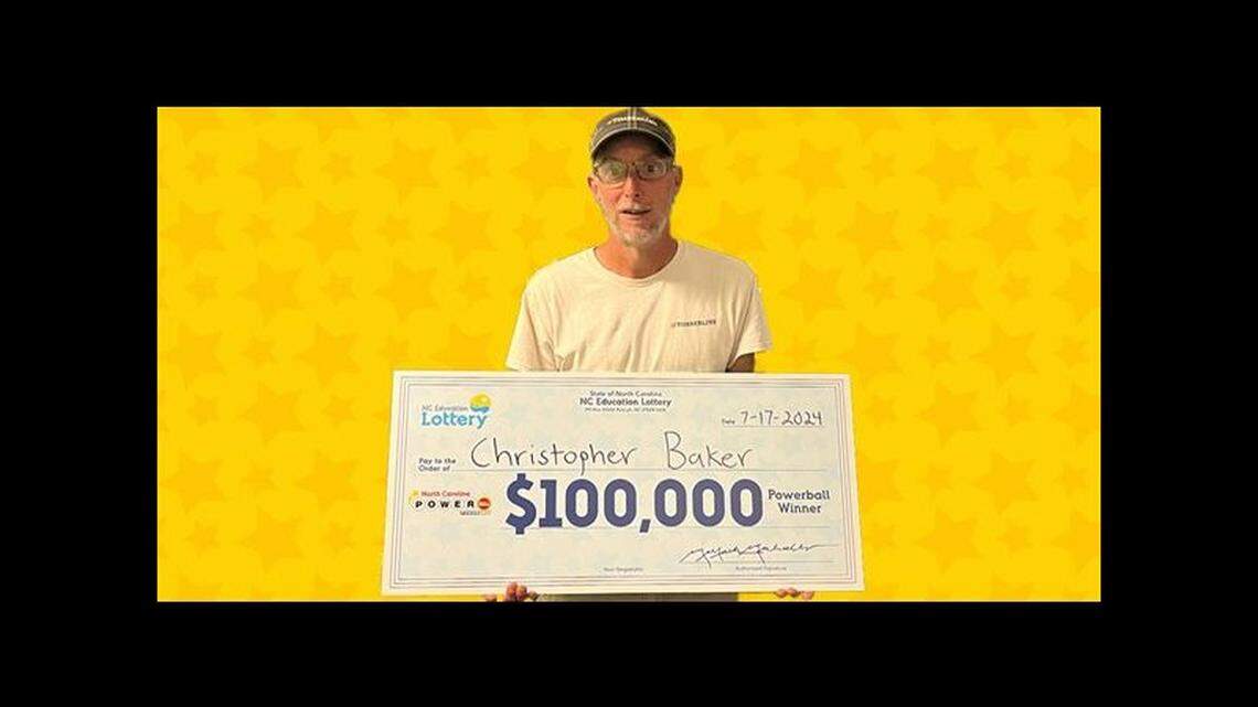 Christopher Baker of Leesburg, Alabama, was working in North Carolina when he bought the ticket.