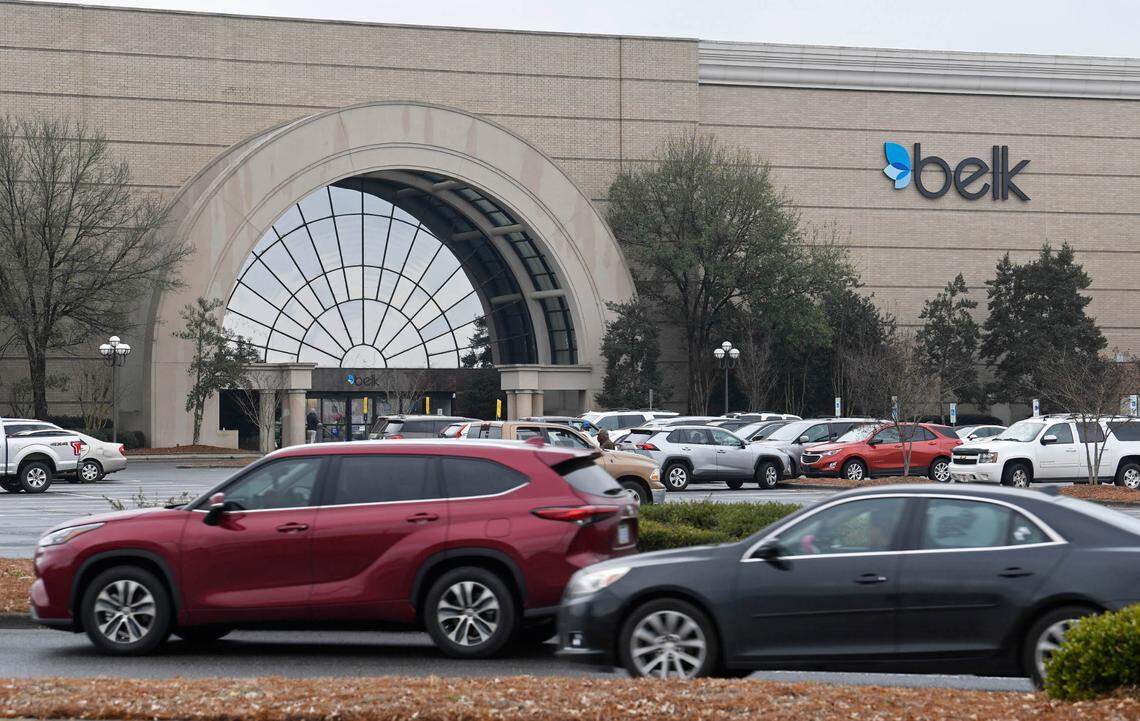 Belk has 291 department stores across the South. None are slated to close as a part of its bankruptcy. Belk at Carolina Place Mall in Pineville, NC on Friday, February 5, 2021.