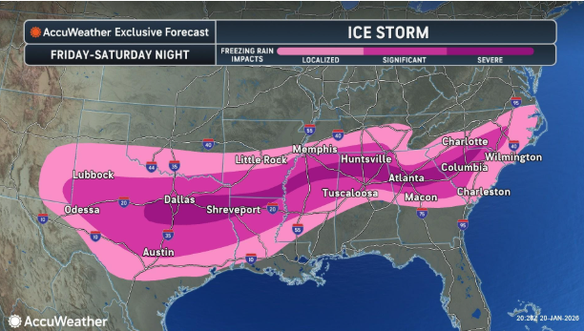 Rain and below-freezing temperatures are expected to collide in the region Friday night, bringing a mix of snow and freezing that could last through Sunday, forecasters say.