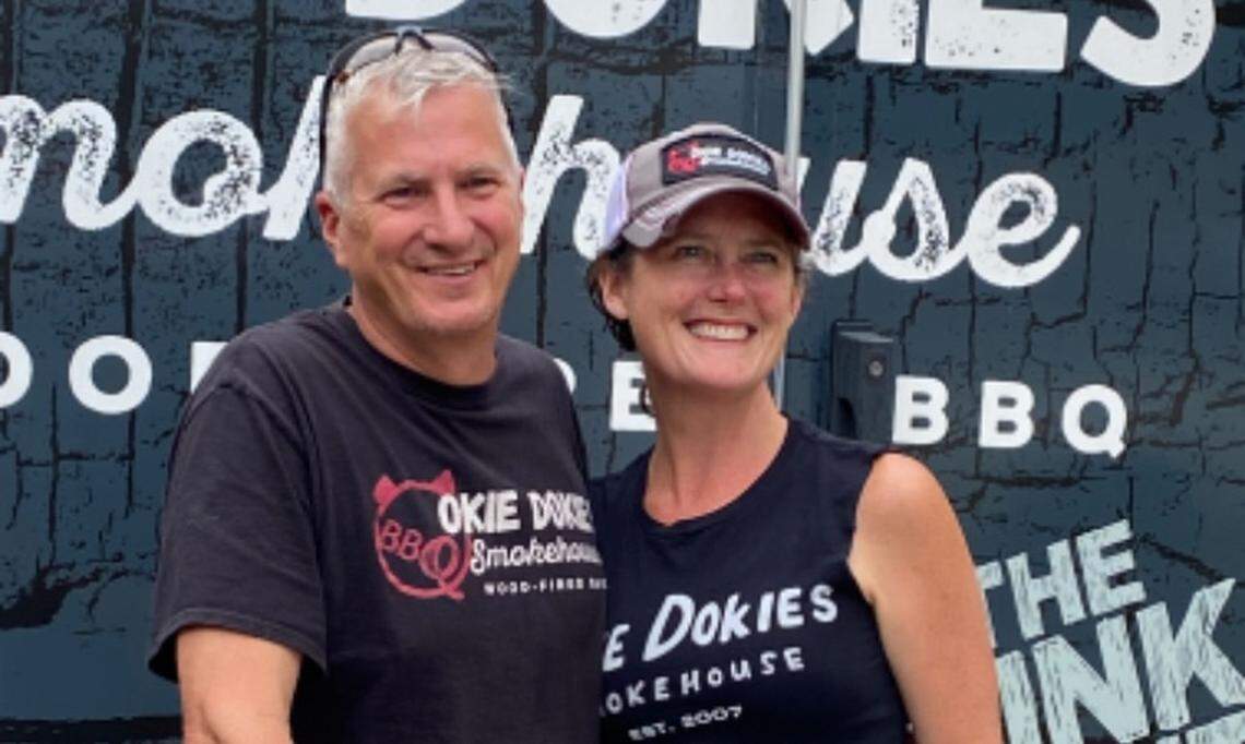 Steve and Jody Dunning own Okie Dokies Smokehouse in Beacon Village.